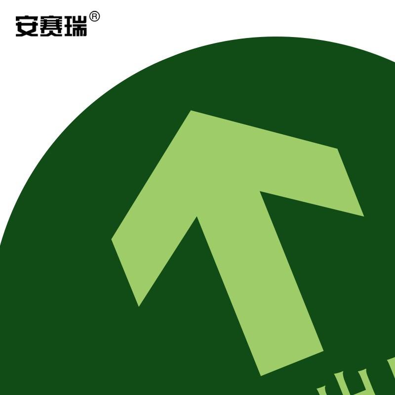 安赛瑞 21624 经济型自发光地贴（安全出口 圆形）(10片装) 墨绿色按（包）销售