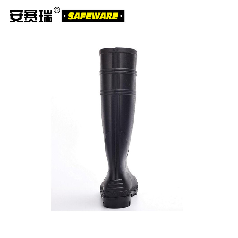 安赛瑞 13812 高筒雨鞋（40码）黑色 PVC塑胶雨鞋雨靴按双销售