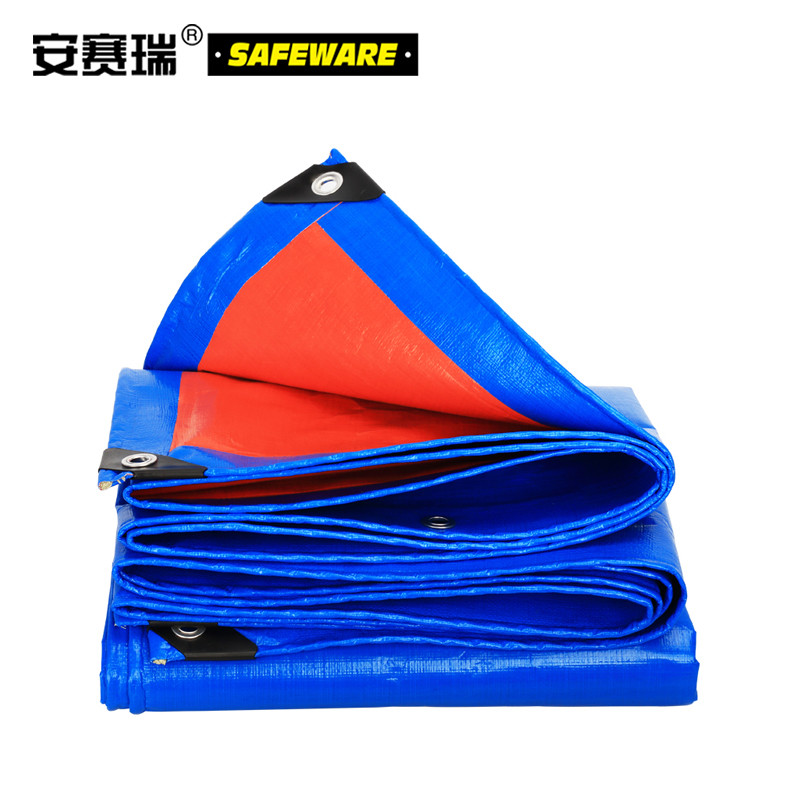 安赛瑞 12442 加厚防雨布4平方米起订PE聚乙烯蓝桔按平方米销售