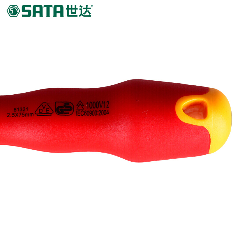 世达 61325 T系列双色柄一字绝缘螺丝批6.5x150MM按（把）销售