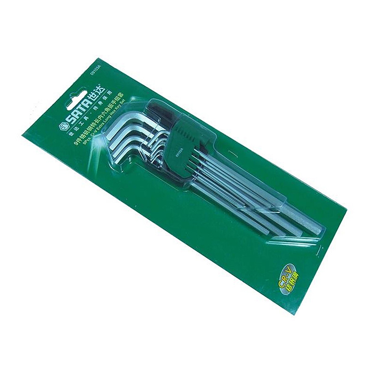 世达 09103A 公制加长内六角扳手组套 1.5，2，2.5，3，4，5，6，8，10MM按（套）销售