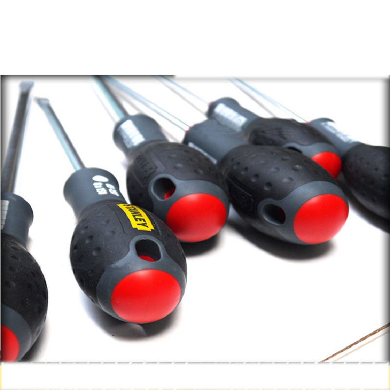 史丹利 65-138-14 三色柄一字螺丝批五金工具 8*200mm按（支）销售