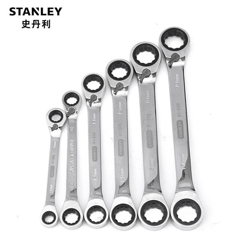 史丹利 91-598-1L-22 公制双梅花双向棘轮快扳 16x18mm按把销售