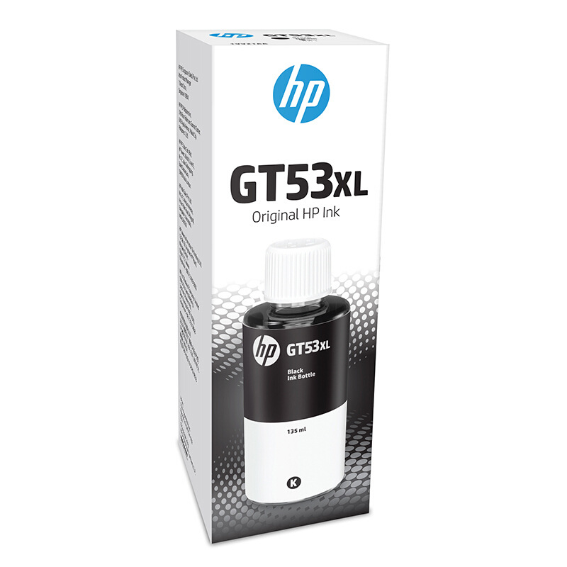 惠普 1VV21AA 墨水瓶 GT53XL 黑色 6,000页 适用310/410/5810/5820/418/411/419/518/519按盒销售