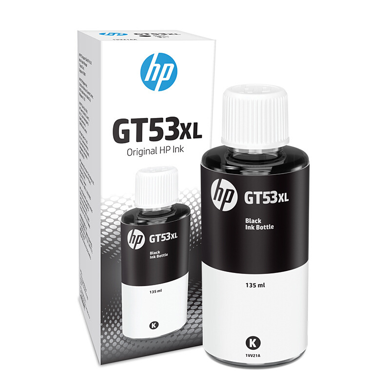 惠普 1VV21AA 墨水瓶 GT53XL 黑色 6,000页 适用310/410/5810/5820/418/411/419/518/519按盒销售