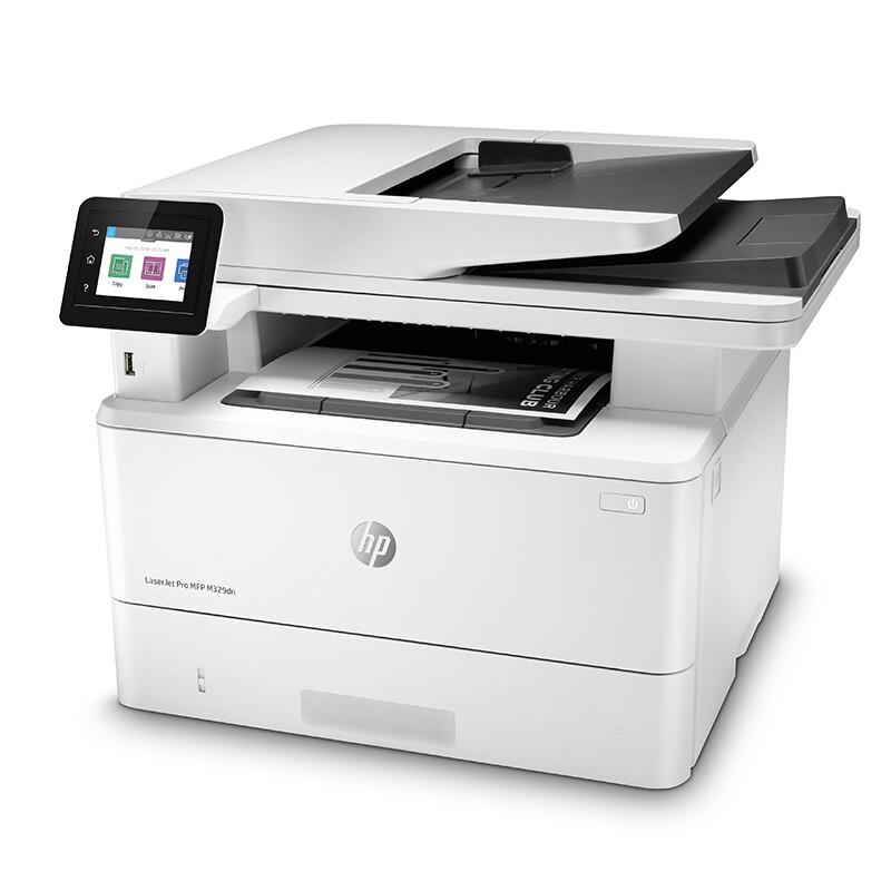 惠普 LaserJet Pro MFP M329dn 黑白激光多功能一体机 A4 白色  打印、复印、扫描、有线网络、自动双面按台销售