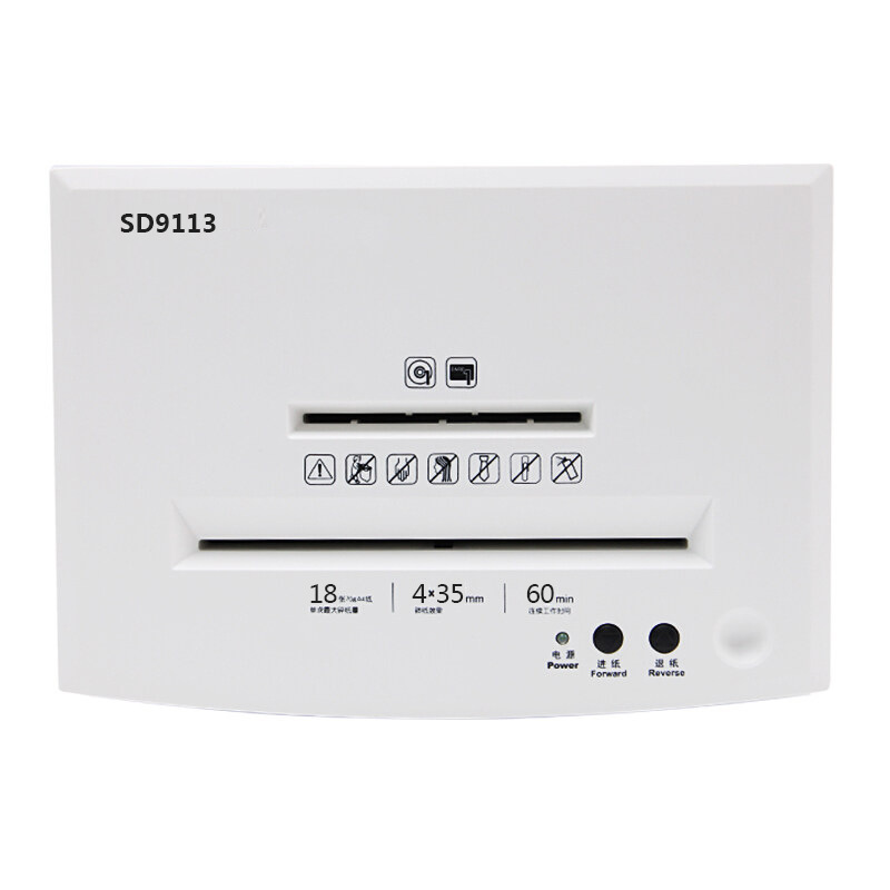 三木 SD9113 碎纸机 德标4级 350*253*550mm 乳白色 台 ( 单次18张 持续60分钟 21L 可碎纸卡钉光盘）按台销售