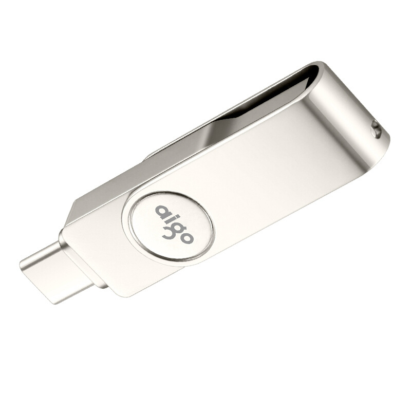 爱国者 U356 Type-C USB3.1 手机U盘  双接口手机电脑用 256GB 银色  type-c二合一 高速USB3.1 360°旋转 即插即用 金属机身按个销售