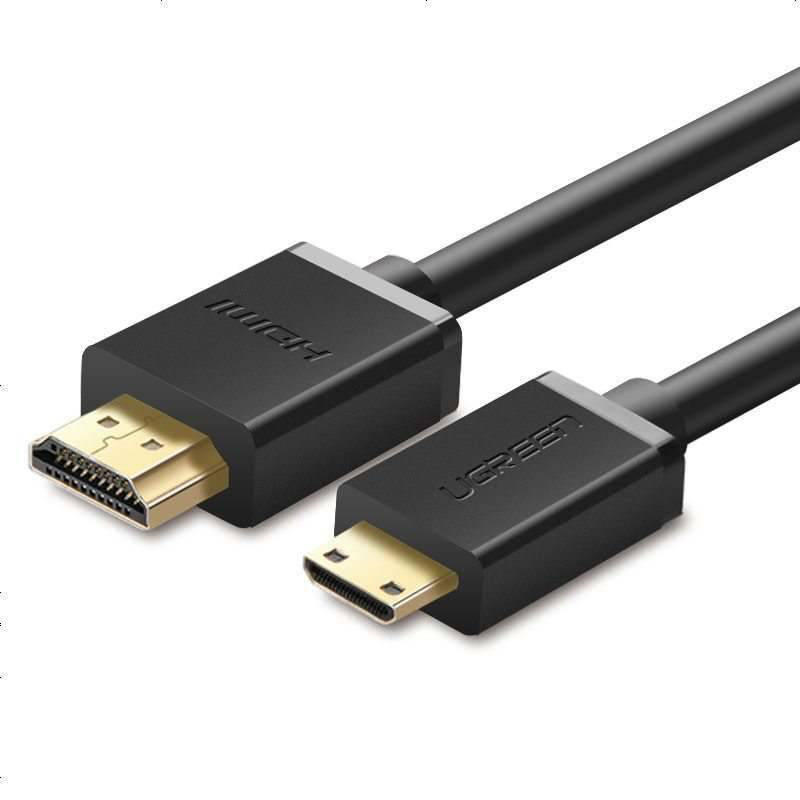 绿联 11167 Mini HDMI转HDMI转接线 4K迷你高清线 1.5米 黑色按个销售