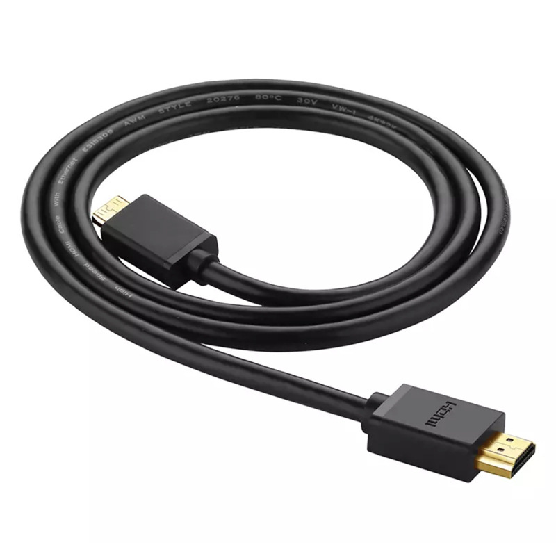 绿联 11167 Mini HDMI转HDMI转接线 4K迷你高清线 1.5米 黑色按个销售