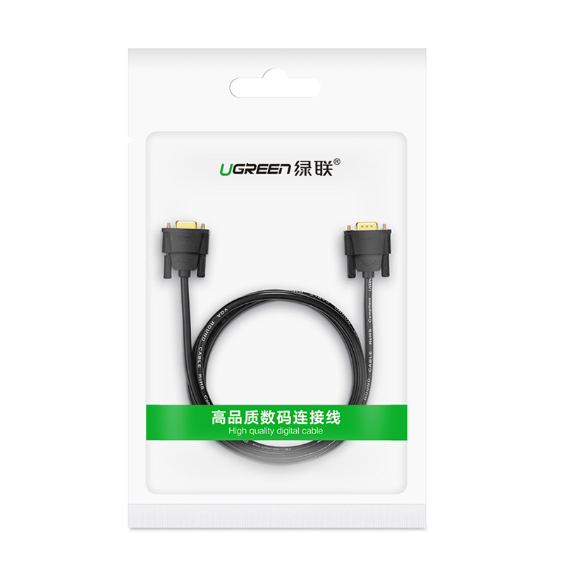 绿联 20149 DB9串口线 RS232线母对母延长线 1.5米 黑色按（根）销售
