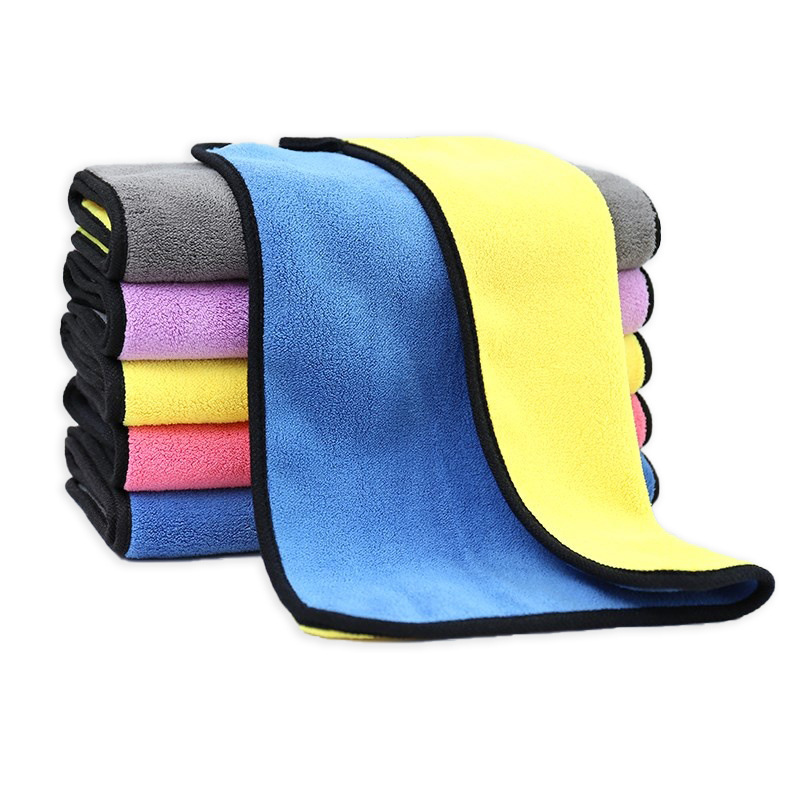 敏胤 M4060 超细纤维高密双层双色珊瑚绒抹布多功能清洁巾 40*60CM/条 混色 40*60CM抹布/I条/包/30包/箱按（条）销售