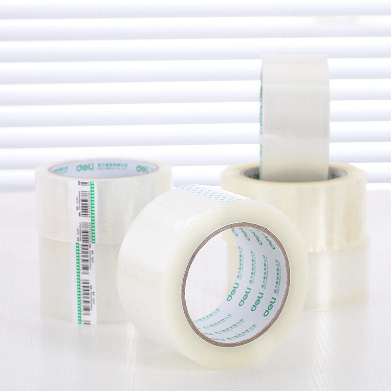 得力 30183 透明封箱胶带 45mm*100y  6卷/筒按（筒）销售