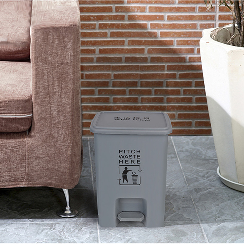 科力邦 KB1034 脚踏式户外垃圾桶大号 40L 灰色按（个）销售