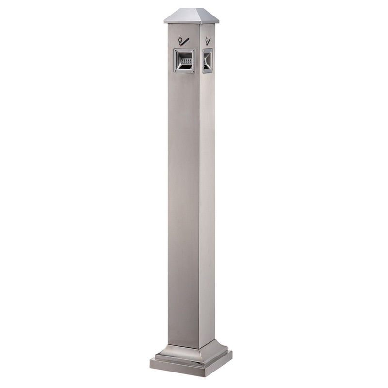 科力邦 KB3233 不锈钢烟灰柱 沙钢斜头 原色按个销售