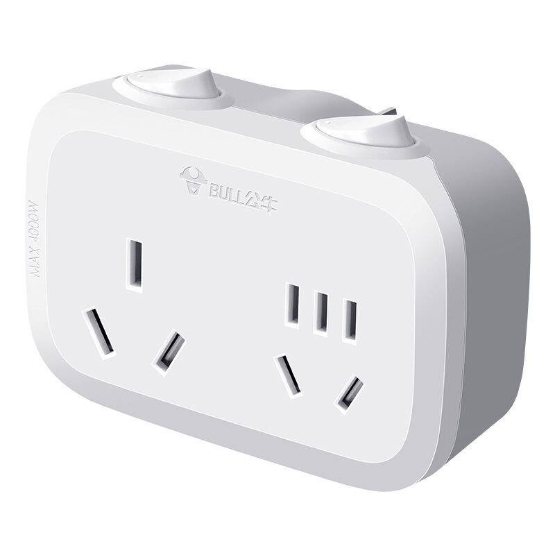 公牛 GN-9323D 大功率一转二插座 一转多分控转换插头 250V 白色按(个)销售 公牛 GN-9323D 大功率一转二插座 一转多分控转换插头 250V 白色按(个)销售