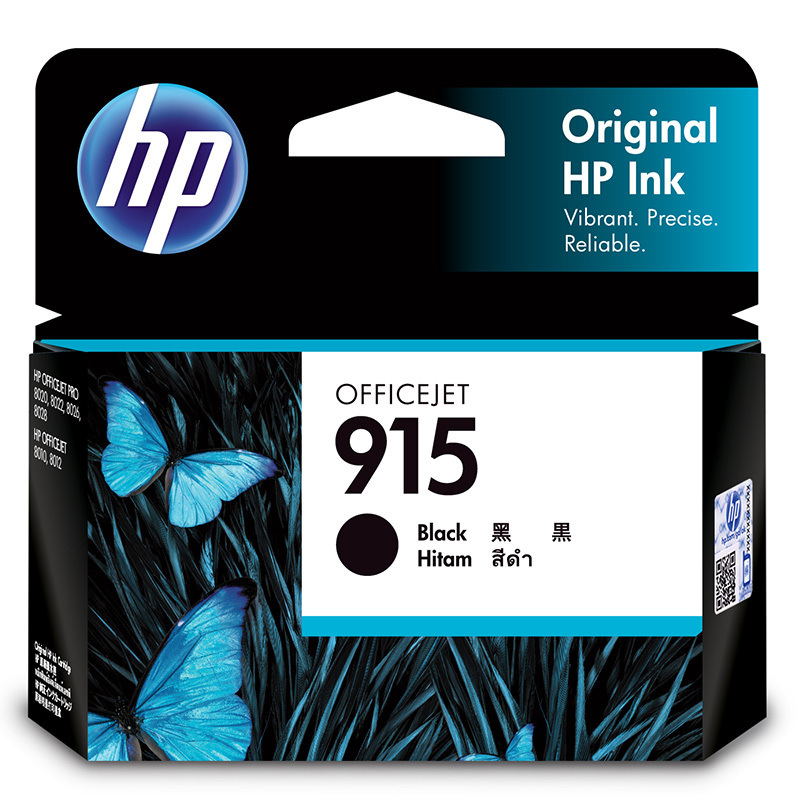 惠普 3YM18AA 墨盒 915号 黑色 300页 HP OfficeJet Pro 8020/8018按盒销售