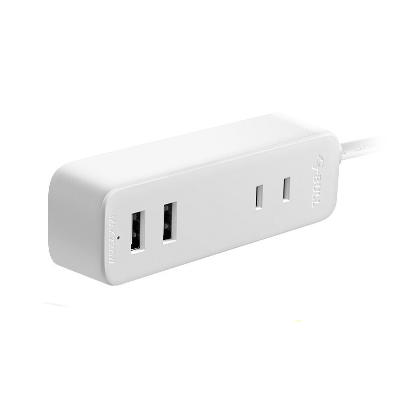 公牛 GN-A120U 2位开关插座+2USB孔位 迷你插座 1.5米 白色按个销售