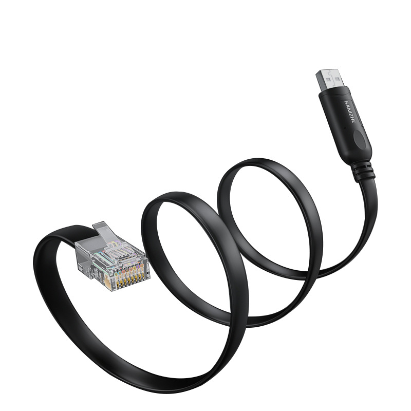 山泽 UR04 console线 usb转rj45控制线  3米 黑色按根销售