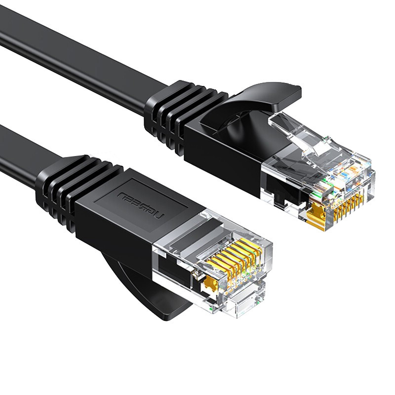 绿联 50176 六类千兆非屏蔽扁平网线 5米 黑色按根销售