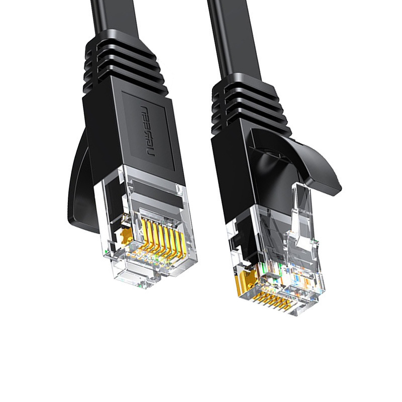 绿联 50176 六类千兆非屏蔽扁平网线 5米 黑色按根销售