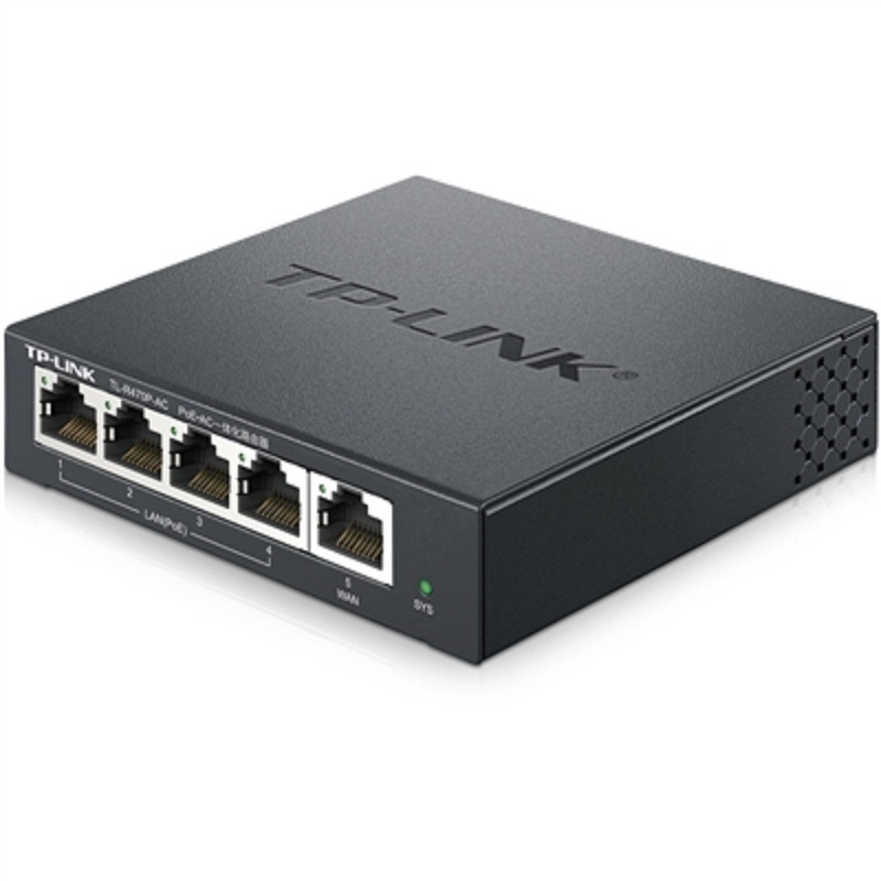TP-LINK TL-R470P-AC PoE/AC一体化路由器 5口百兆 黑色按（件）销售