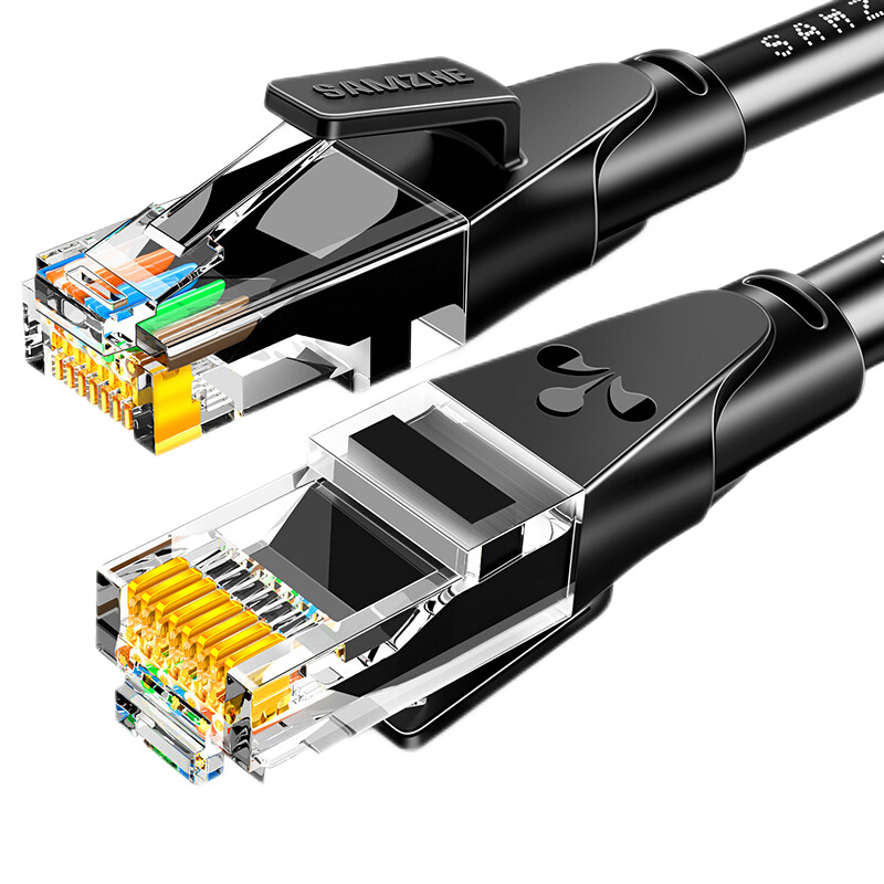 山泽 WD6100 六类网线 CAT6类千兆网络跳线 10米 黑色按（根）销售
