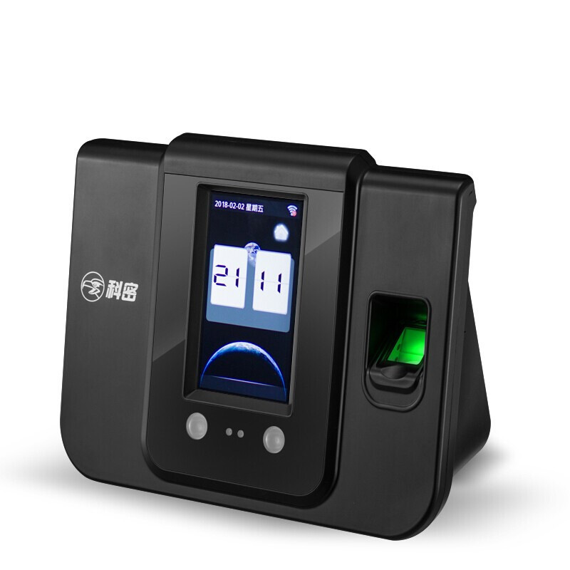 科密 SF400 面部指纹考勤机打卡机 黑色 纸盒 人脸/指纹/密码三合一识别按（台）销售
