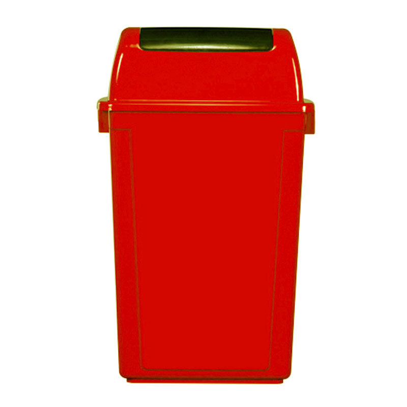 敏胤 MYL-7760-16 翻盖有毒有害标识分类垃圾桶 60L 红色 新国标按个销售