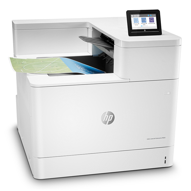 惠普 Color LaserJet Ent M856dn 彩色激光打印机 A3 白色 自动双面打印、有线网络