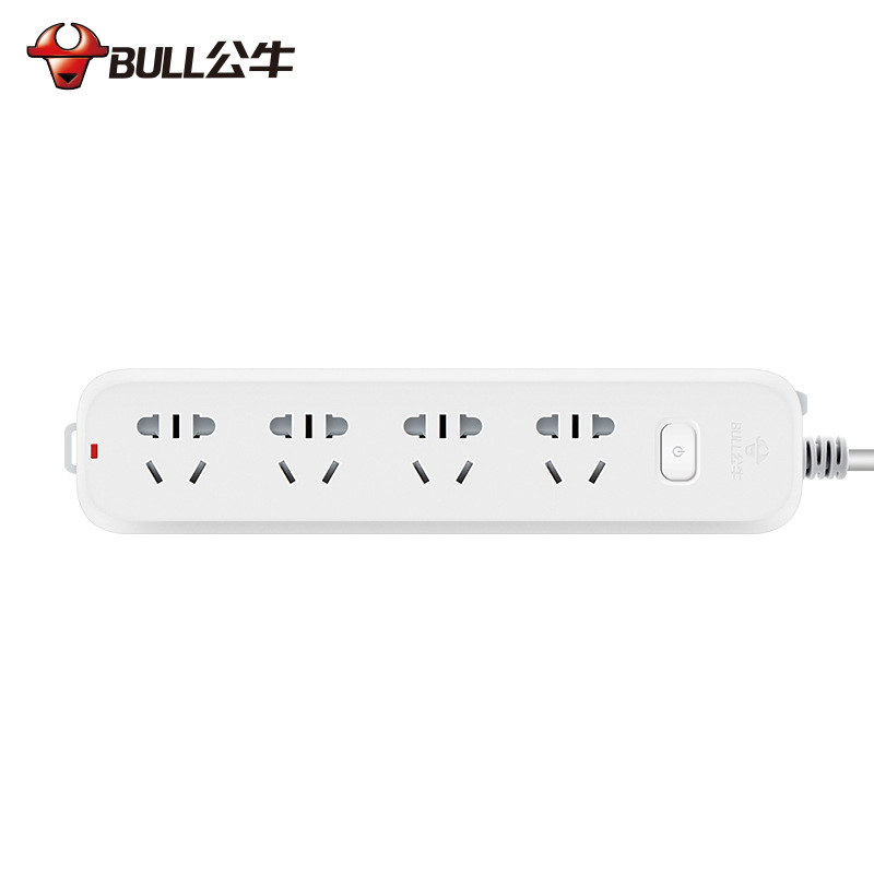 公牛 GN-B5040 单控四联插座（新） 1.8米 白色按（个）销售