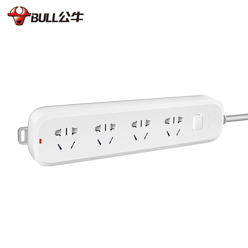 公牛 GN-B5040 单控四联插座（新） 1.8米 白色按（个）销售