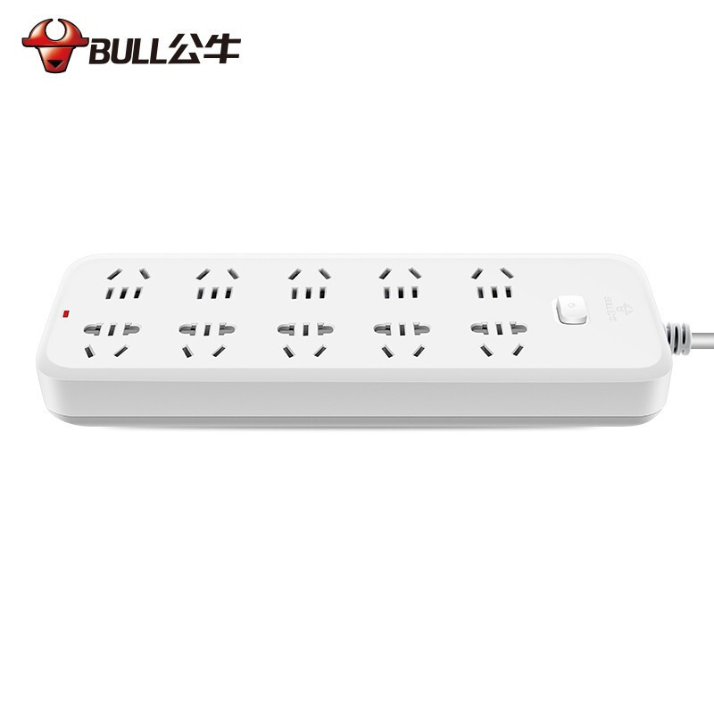 公牛 GN-B50A0 单控十联插座（新） 3米 白色按（个）销售