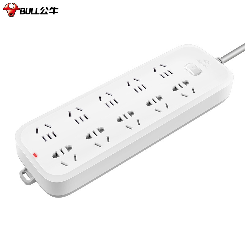 公牛 GN-B50A0 单控十联插座（新） 3米 白色按（个）销售