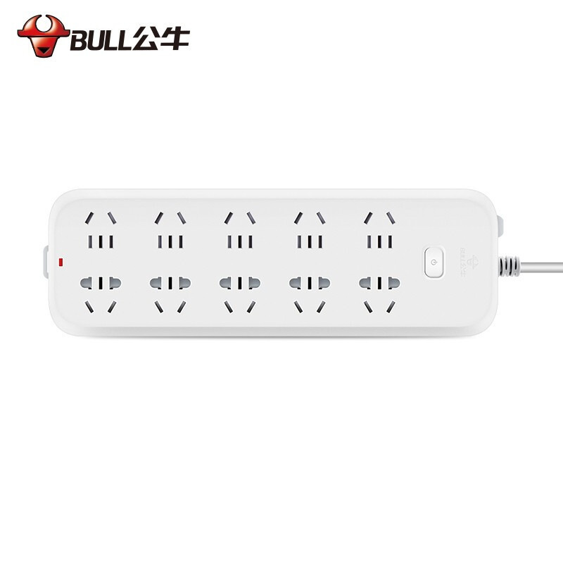 公牛 GN-B50A0 单控十联插座（新） 3米 白色按（个）销售