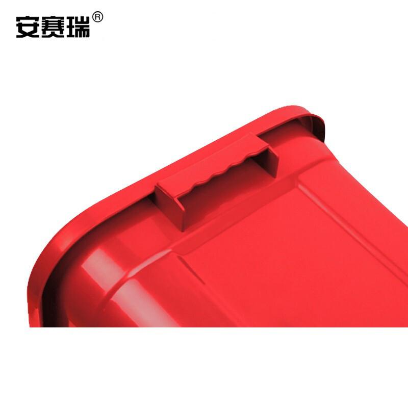 安赛瑞 24359 摇盖垃圾分类垃圾桶 40L 红色按个销售