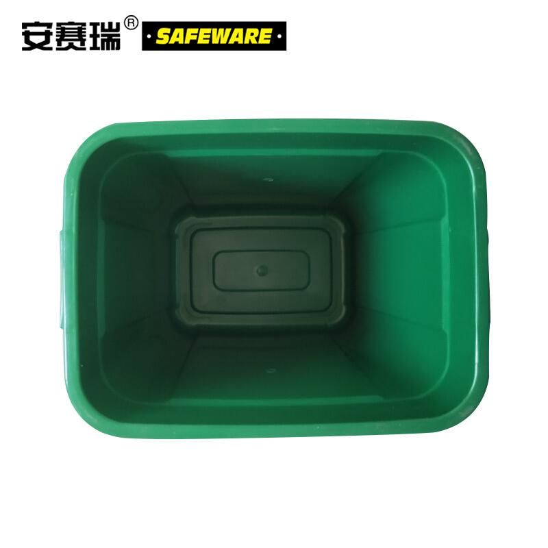 安赛瑞 24361 摇盖垃圾分类垃圾桶 40L 绿色按个销售