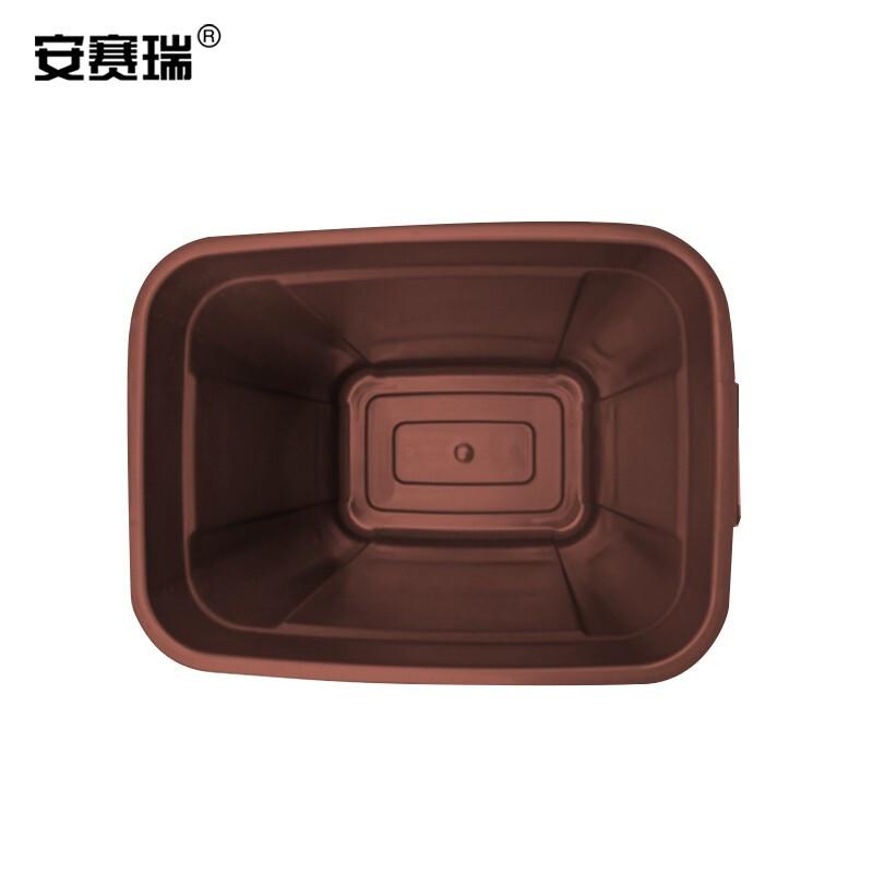 安赛瑞 24395 摇盖垃圾分类垃圾桶 60L 咖啡色按个销售