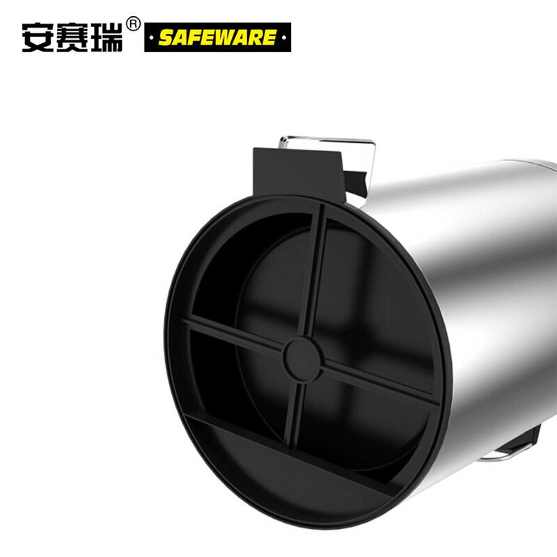 安赛瑞 13992 商用不锈钢脚踏垃圾桶3个装 12L按包销售