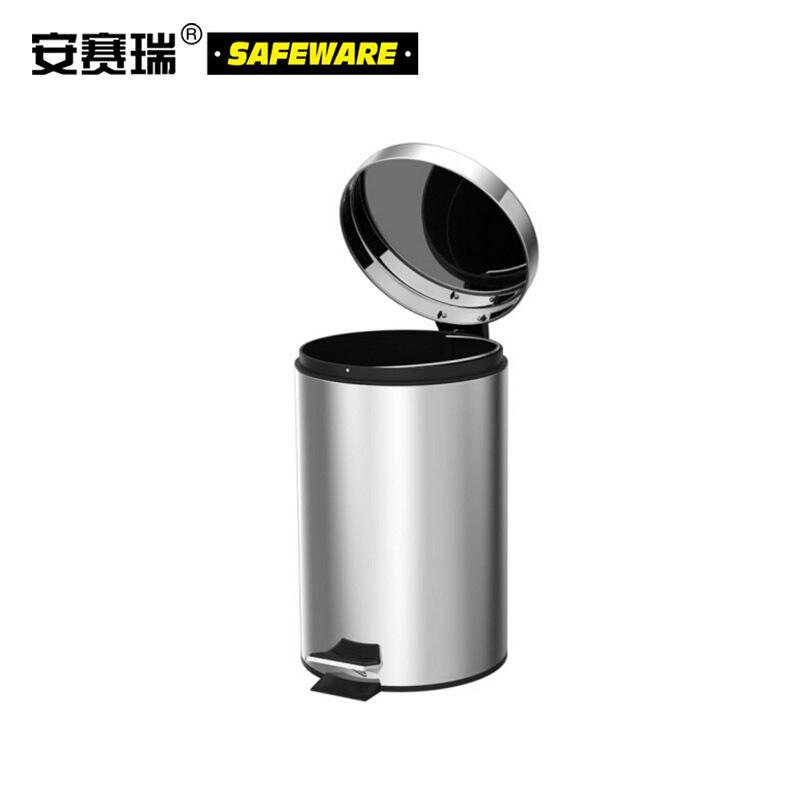 安赛瑞 13992 商用不锈钢脚踏垃圾桶3个装 12L按包销售