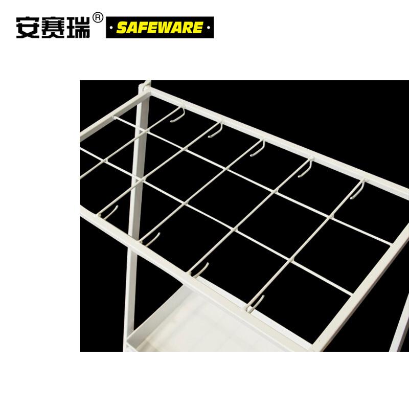 安赛瑞 10031 折叠式铁艺雨伞架18孔10钩 28×53×56cm 白色按（套）销售