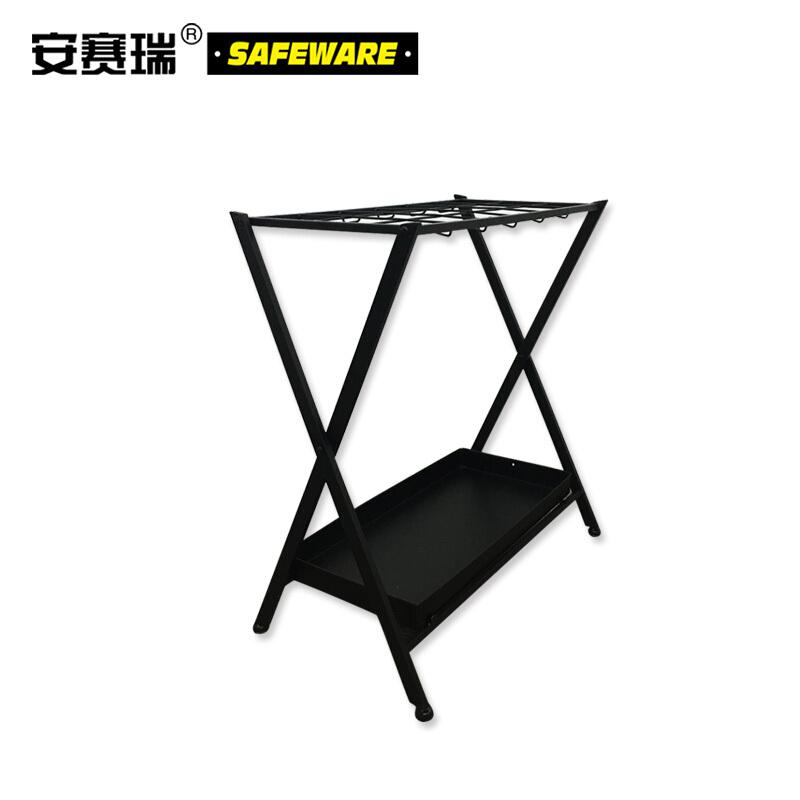 安赛瑞 10032 折叠式铁艺雨伞架18孔10钩 28×53×56cm 黑色按（套）销售