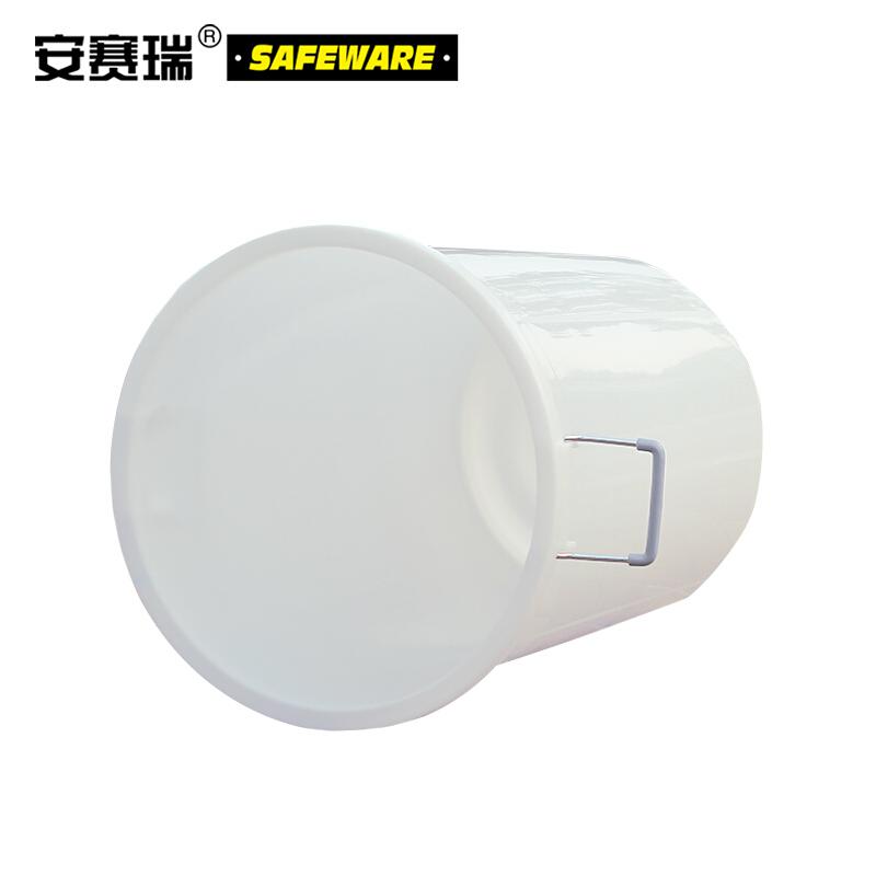 安赛瑞 24378 大号塑料圆桶有盖 50L 白色按套销售