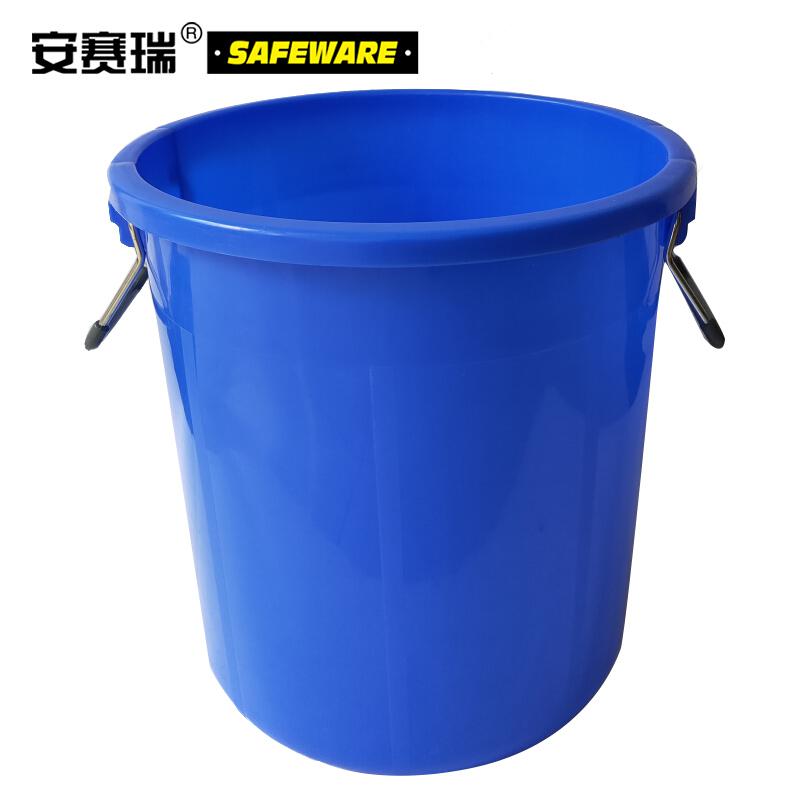 安赛瑞 24383 大号塑料圆桶无盖 100L 蓝色按（个）销售