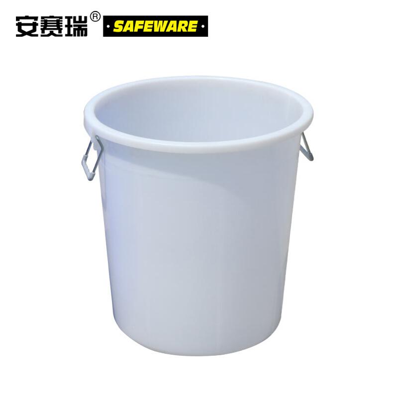 安赛瑞 24389 大号塑料圆桶无盖 160L 白色按（个）销售
