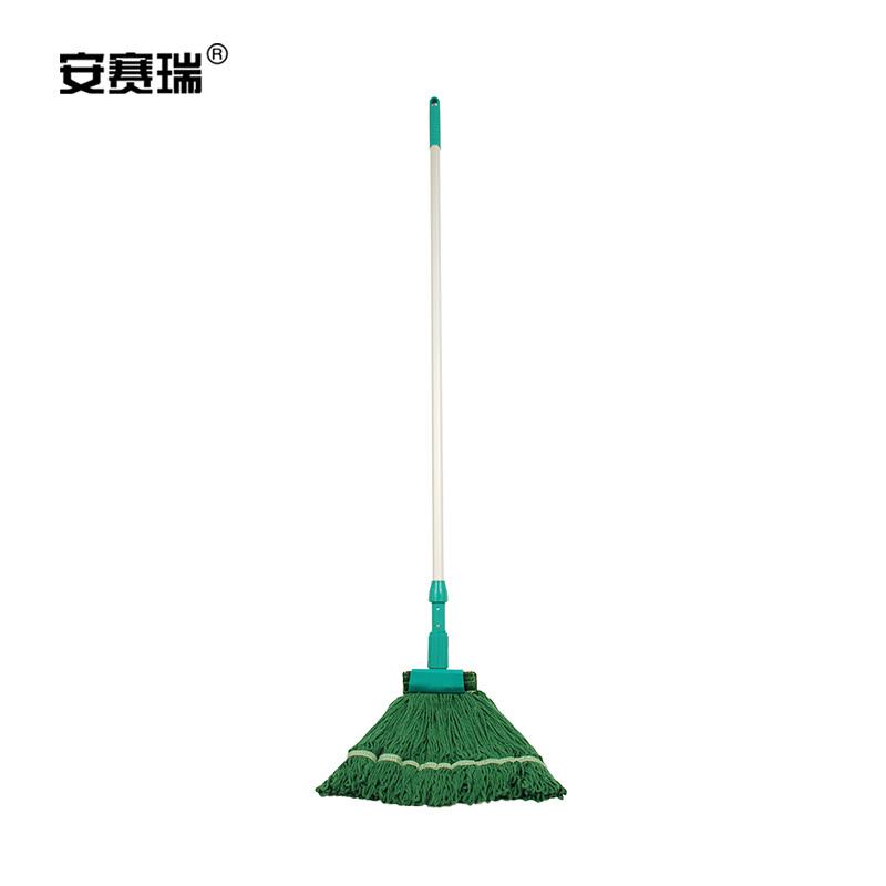 安赛瑞 24451 美式加厚拖把夹式蜡拖 杆长120cm 绿色按把销售
