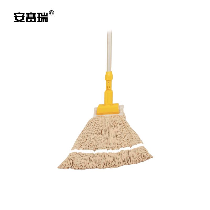安赛瑞 24453 美式加厚拖把夹式蜡拖 杆长120cm 白色按（把）销售