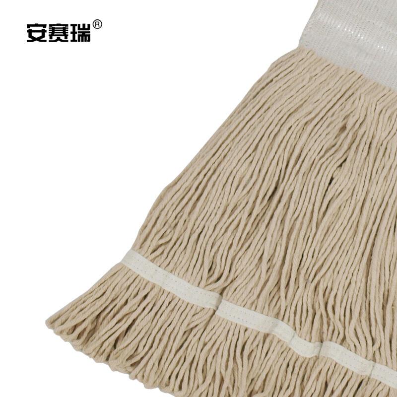 安赛瑞 24453 美式加厚拖把夹式蜡拖 杆长120cm 白色按（把）销售