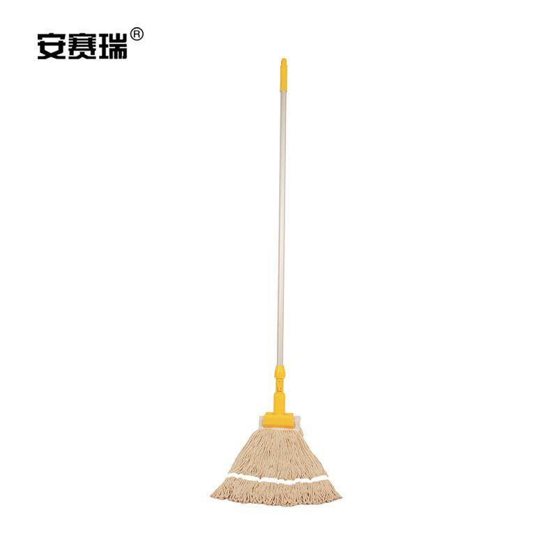 安赛瑞 24453 美式加厚拖把夹式蜡拖 杆长120cm 白色按（把）销售