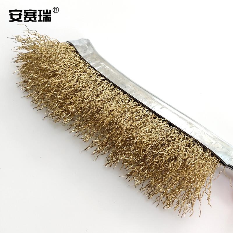 安赛瑞 23957 刀型钢丝刷 镀铜丝刷刀刷 (5把装） 23×5cm按包销售